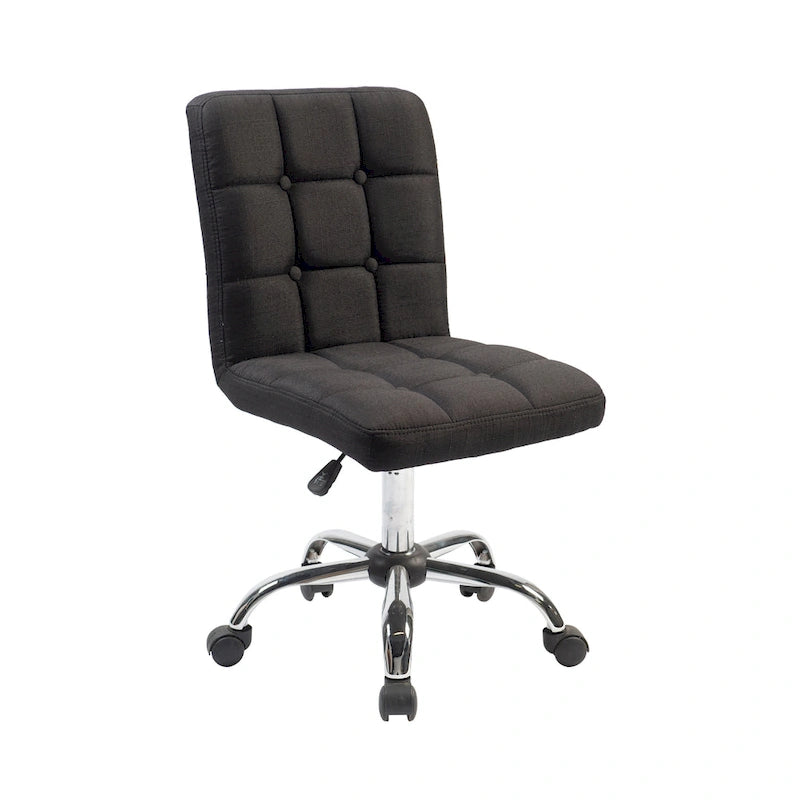 Chaise de bureau en tissu capitonné