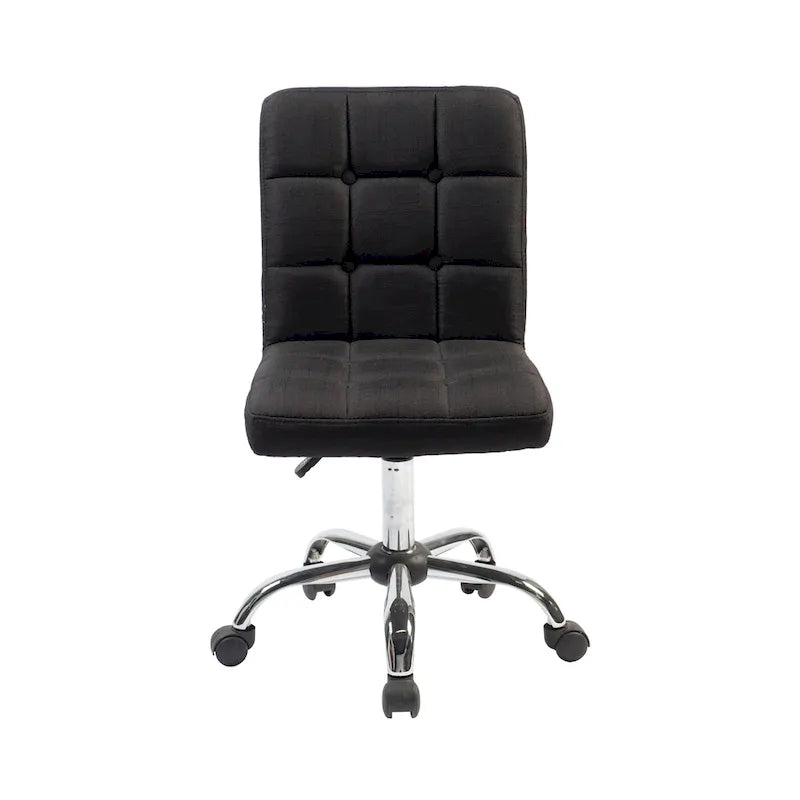 Chaise de bureau en tissu capitonné