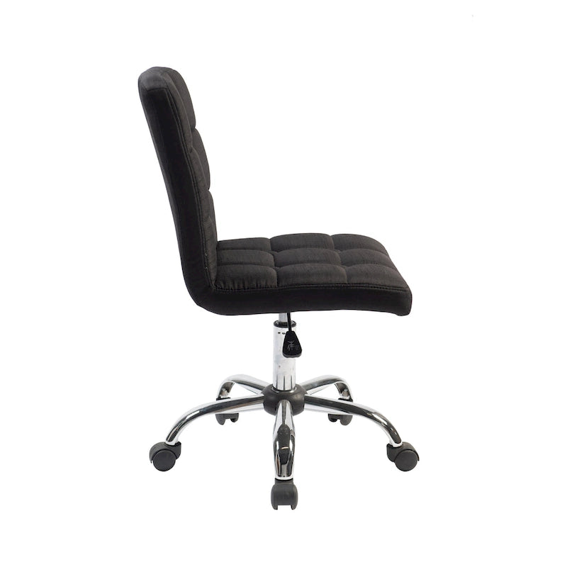 Chaise de bureau en tissu capitonné