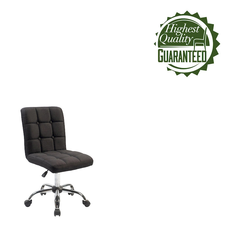 Chaise de bureau en tissu capitonné