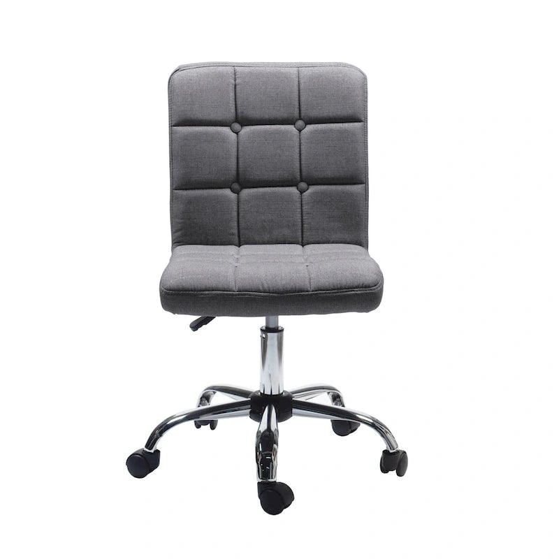 Chaise de bureau en tissu capitonné