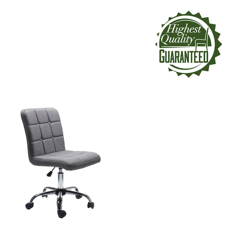 Chaise de bureau en tissu capitonné