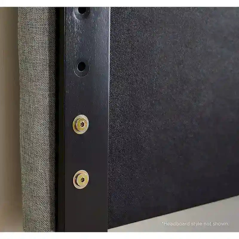 Tête de lit en bois noir Benson moderne, taille Queen