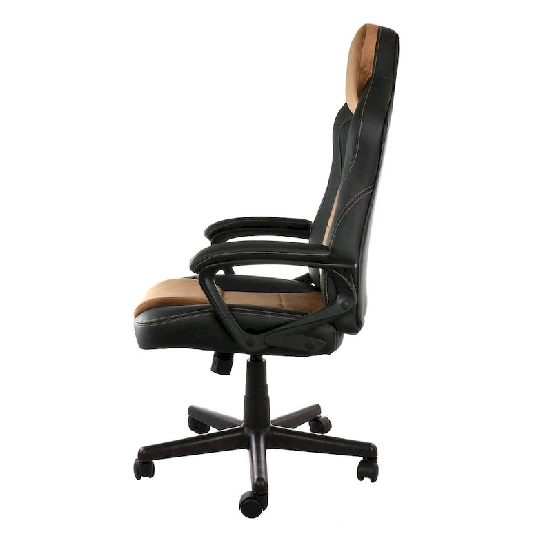 Fauteuil de bureau en similicuir réglable à dossier haut