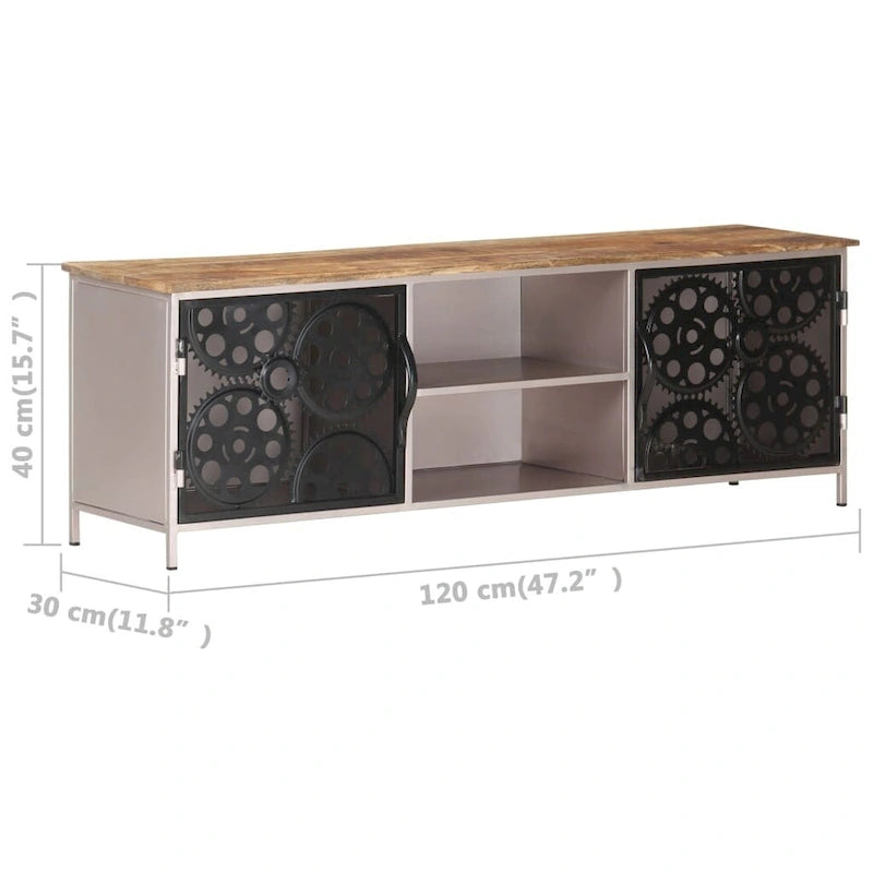 Meuble TV en bois de manguier brut