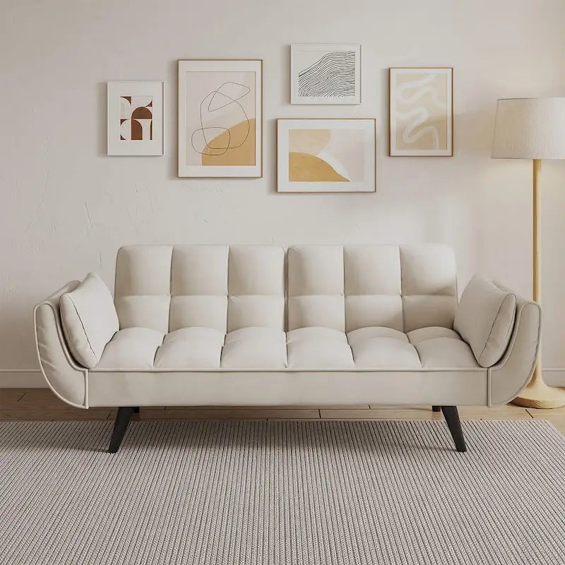 Canapé Futon Convertible Pliant Inclinable Chaise Longue