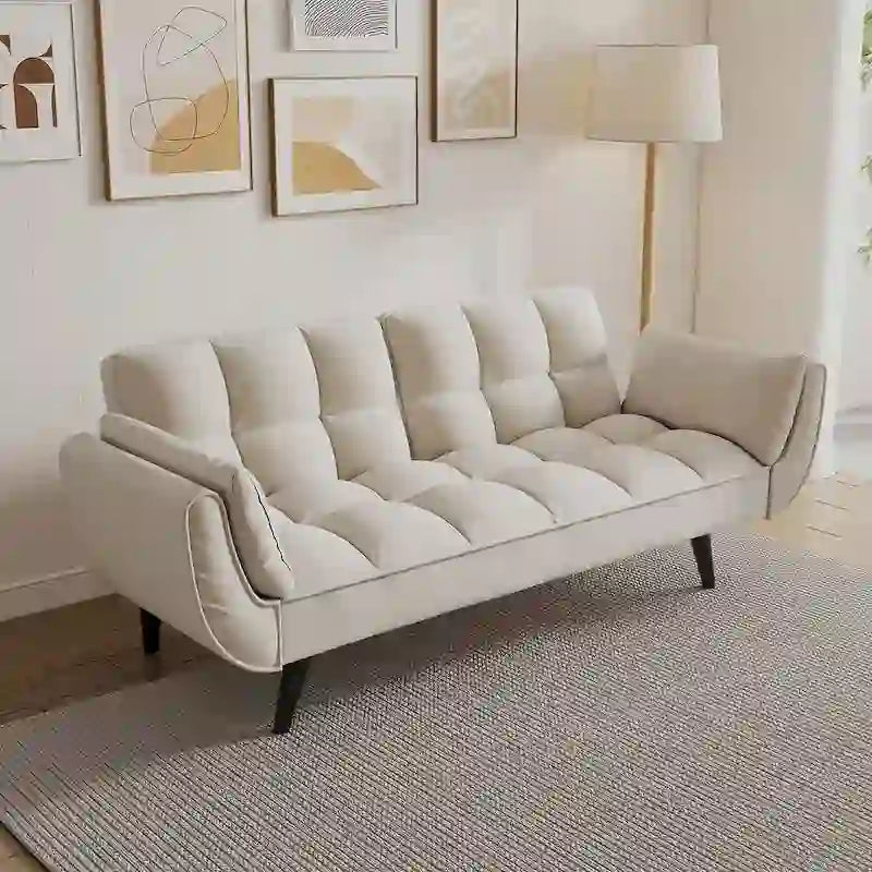 Canapé Futon Convertible Pliant Inclinable Chaise Longue