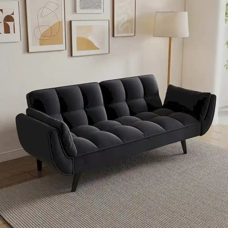 Canapé Futon Convertible Pliant Inclinable Chaise Longue