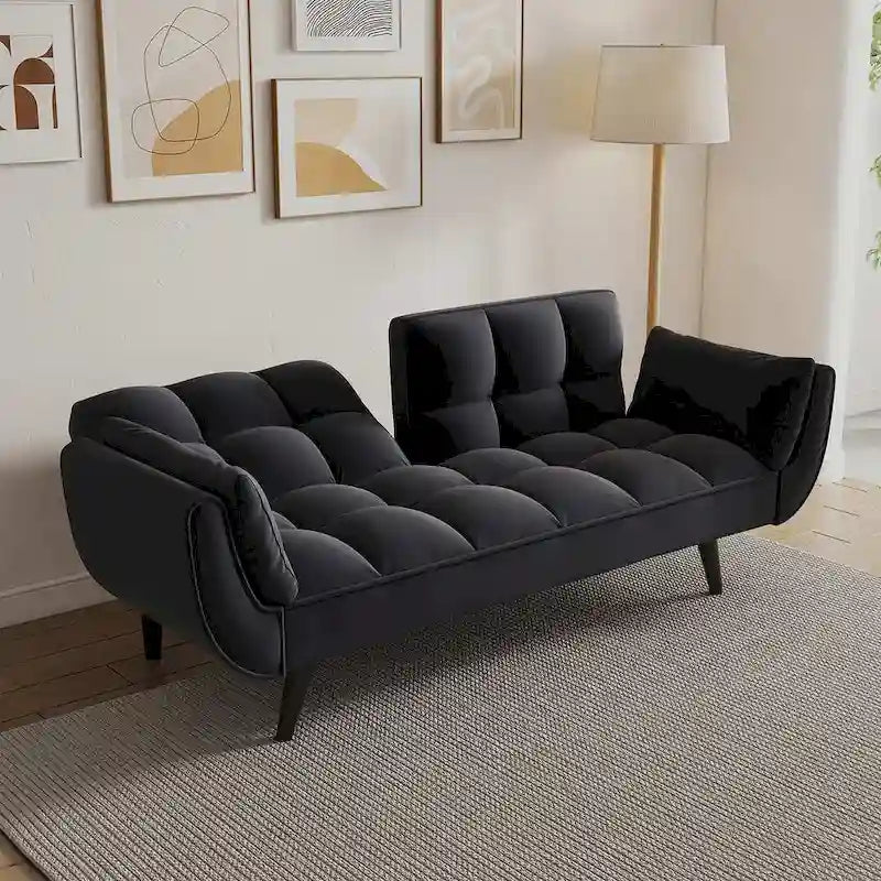 Canapé Futon Convertible Pliant Inclinable Chaise Longue