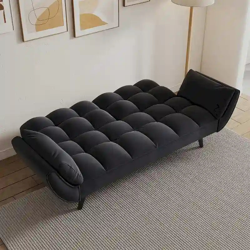 Canapé Futon Convertible Pliant Inclinable Chaise Longue