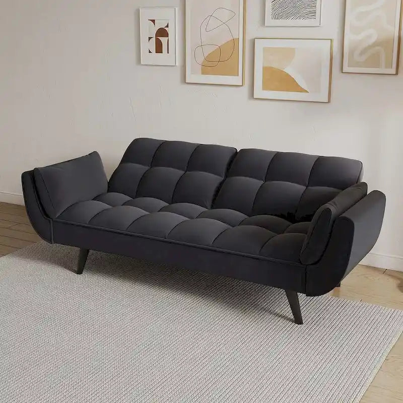 Canapé Futon Convertible Pliant Inclinable Chaise Longue