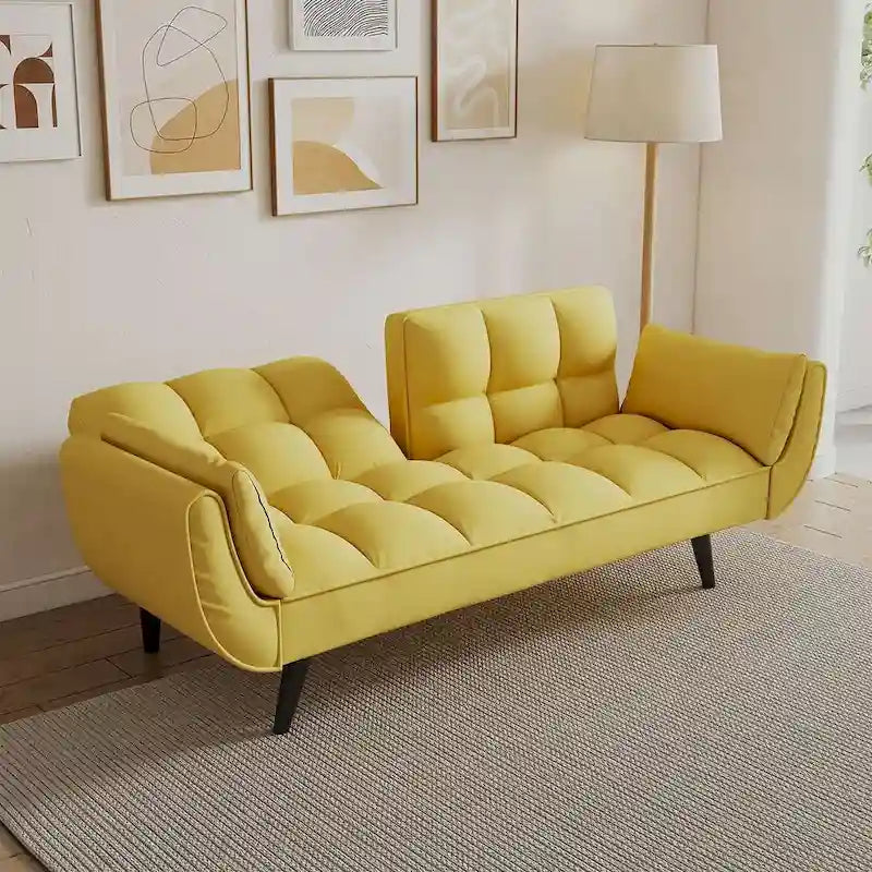 Canapé Futon Convertible Pliant Inclinable Chaise Longue