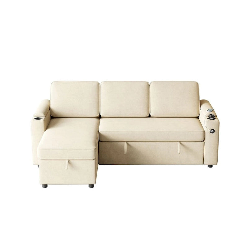 Canapé convertible sectionnel en tissu