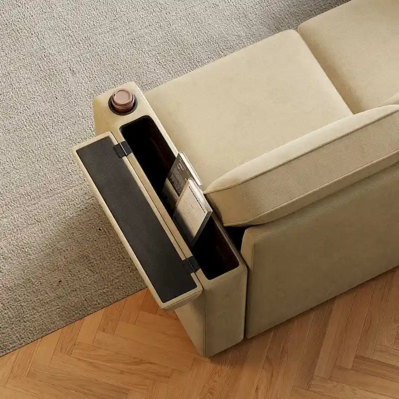 Canapé convertible sectionnel en tissu