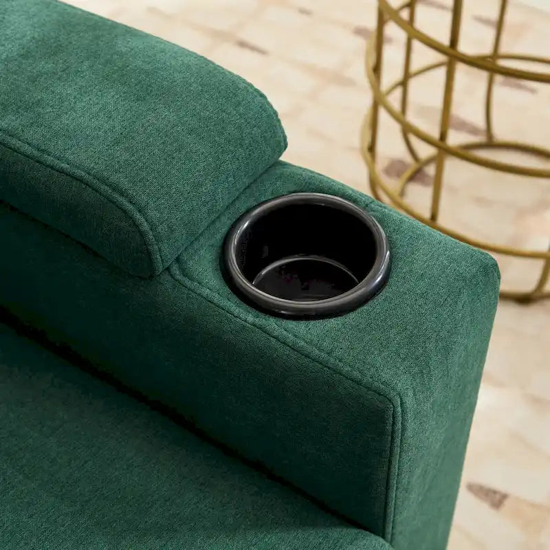 Canapé 3 places rembourré avec pouf de rangement