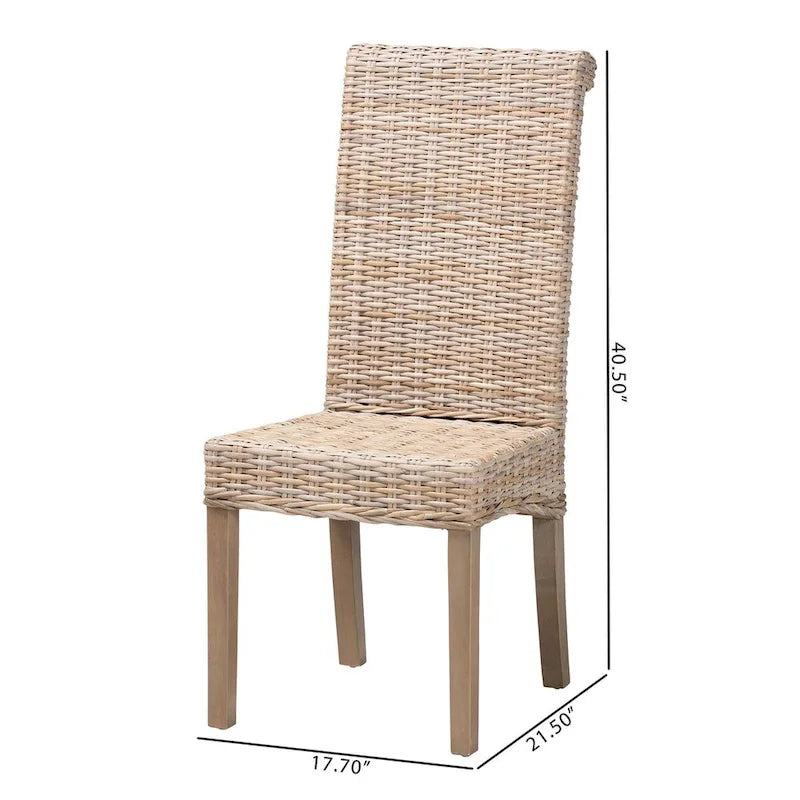 Chaise de salle à manger en bois de manguier