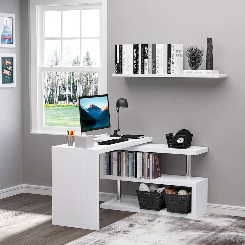 Bureau d'ordinateur d'angle rotatif à 360 degrés