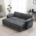 Canapé sectionnel modulaire convertible avec pouf