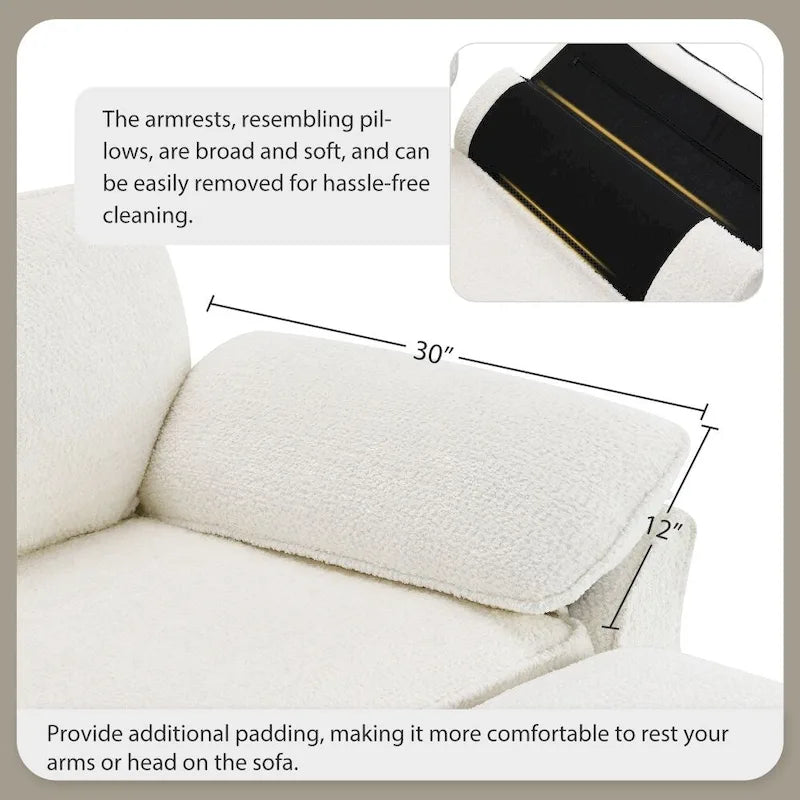 Canapé sectionnel modulaire convertible avec pouf
