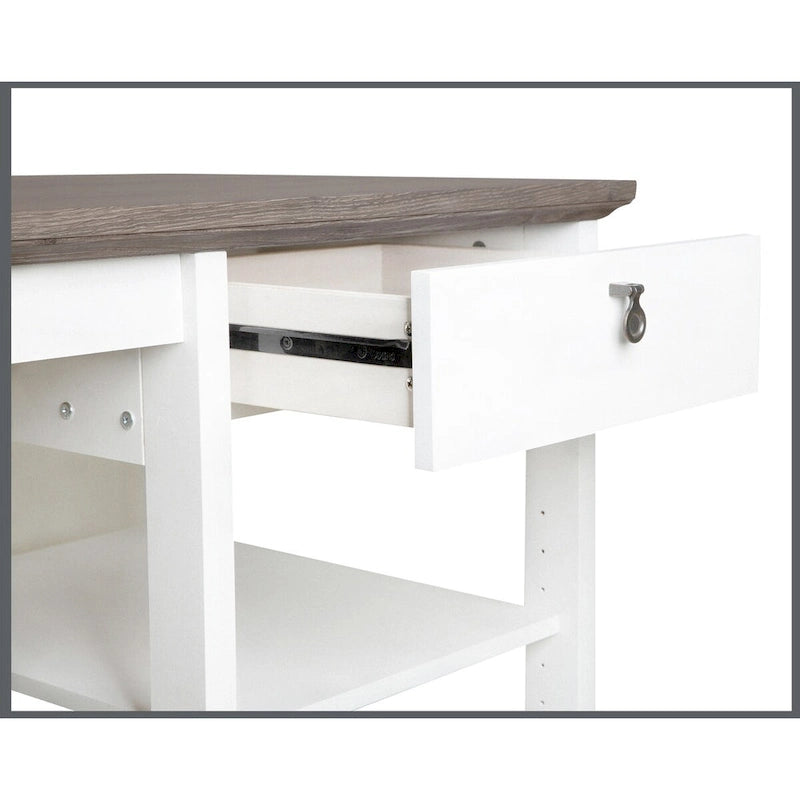 Bureau d'angle blanc