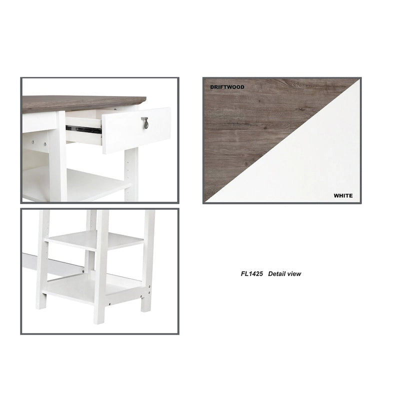 Bureau d'angle blanc