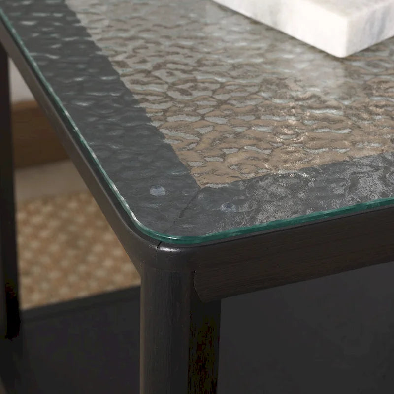 Table d'appoint à plateau en verre